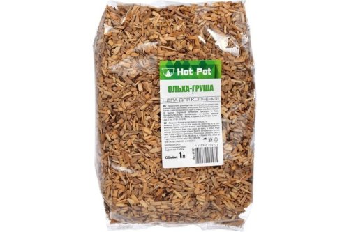 детальное фото щепа для копчения ольха-груша 1л, hot pot банные штучки в интернет-магазине Дачный Эксперт