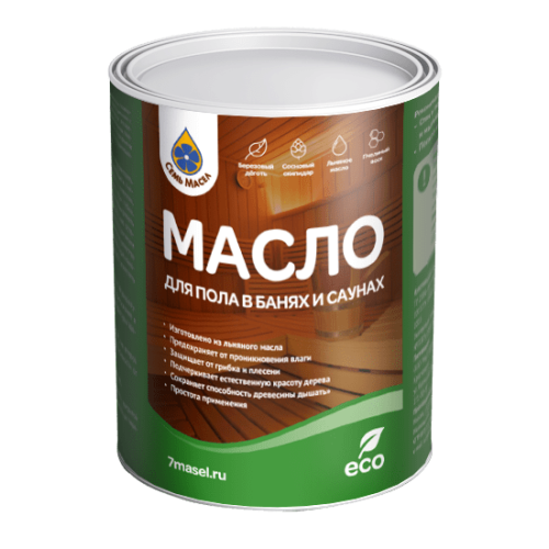 детальное фото масло для пола в банях и саунах семь масел 0,9 л. в интернет-магазине Дачный Эксперт