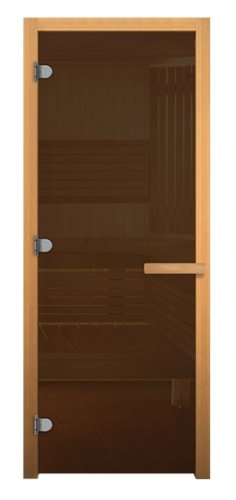 детальное фото дверь бронза матовое 190*70, 8 мм, 3 петли, ручка магнит, коробка листва fireway в интернет-магазине Дачный Эксперт